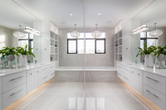 Unionlands Cabinetry Two Tone White and Black High Gloss Lacquer Kitchen Cabinet and Vanity Modern Design Slab Panel