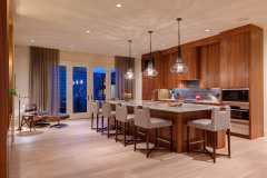 Unionlands Cabinetry Slab Panel Handleless Open Kitchen Cabinet Timber Veneer Finish For Builders Custom