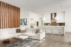 Unionlands Cabinetry White High Gloss Lacquer Modern Kitchen Cabinet Slab Panel With Waterfall Countertop Island