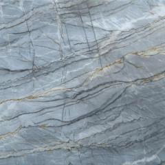 Unionlands Cabinetry Essenza Blue Quartzite Slab With Gold Veins For Kitchen and Vanity