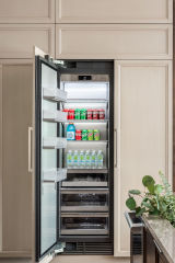 Unionlands Cabinetry Two-Tone Kitchen Cabinet – Recessed Panel White Painted and Black Walnut Stain with Double Island Cabinets