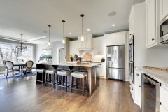 Unionlands Cabinetry White Painted Shaker Panel Kitchen Cabinet With Solid Wood Stain Granite Countertop Island