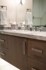 Unionlands Cabinetry Modern Washroom Vanity Plywood Melamine Slab Flat Panel With Granite Countertop