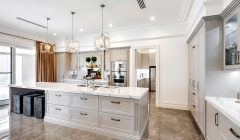 Unionlands Cabinetry Cream White Shaker Door Painted Kitchen Cabinet Handles Luxury For Sale With Integrated Refrigerator Cabinets Large Storage Space