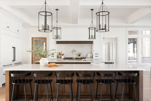 Unionlands Cabinetry American Style Framed Inset Shaker Panel White Painted Kitchen Cabinet Solid Wood With Black Walnut Stain Double Islands