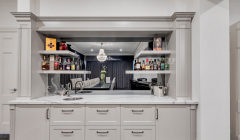 Unionlands Cabinetry Cream White Shaker Door Painted Kitchen Cabinet Handles Luxury For Sale With Integrated Refrigerator Cabinets Large Storage Space