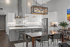 Unionlands Cabinetry White Matte Lacquer Painted Shaker Panel Cheap Price MDF Materials Kitchen Cabinets and Gray Lacquer With A Sink Island