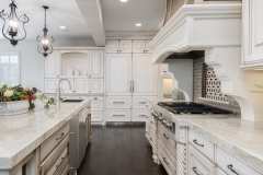 Unionlands Cabinetry Solid Wood Painted Kitchen Cabinet Raised Panel With Black Wiped Glaze Giving an Aged and Antiqued Appearance
