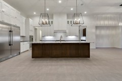 Unionlands Cabinetry Manufacture Supplier White Shaker Panel Door Large Open Kitchen Cabinets With Marble Benchtop Wood Grain Island