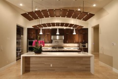 Unionlands Cabinetry Linear Shape Shaker Panel Timber Veneer Kitchen Large Storage Cabinets With Double Islands Cabinet