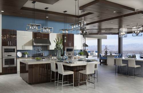 Unionlands Cabinetry Modern Kitchen Cabinets Custom Factory Direct MDF Slab Panel Door High Gloss Lacquer Two Tone Wood Grain And White Color