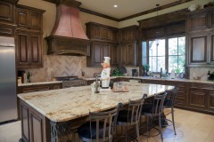 Unionlands Cabinetry Raised Panel Applied Molding Stain Kitchen Cabinets With Granite Benchtop Island for Builders and Designer Factory Price
