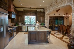 Unionlands Cabinetry Raised Panel Applied Molding Stain Kitchen Cabinets With Granite Benchtop Island for Builders and Designer Factory Price