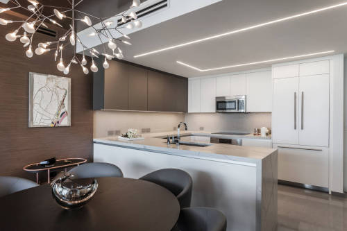 Unionlands Cabinetry Modern Design Kitchen Cabinet Black and White Lacquer Slab Panel