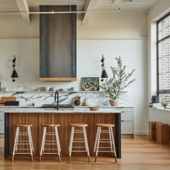 Unionlands Cabinetry White Slim Shaker-Based Cabinet with Beaded Panel Island - Custom Kitchen Cabinet with Open Shelves