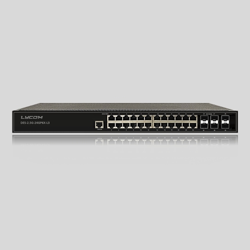 Lycom Switches DES-2.5G-24GP6X-L3（24*2.5GE POE+6*10GE SFP+)