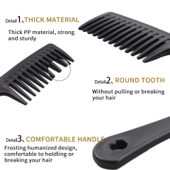 Matte Plastic Wide Tooth Hair Comb