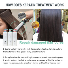 Professional Brazilian Keratin Hair Smoothing Treatment Organic Best Blowout Straightening System for Dry and Damaged Hair
