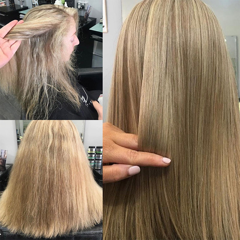 Professional Brazilian Keratin Hair Smoothing Treatment Organic Best Blowout Straightening System for Dry and Damaged Hair