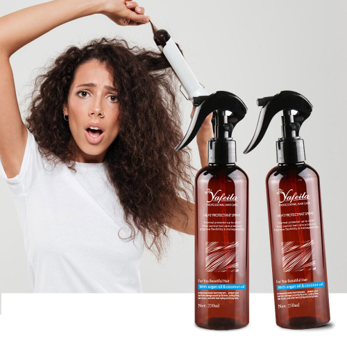 Private label argan oil hair perfume fragrance heat protection leave in detangling spray conditioner for curly hair