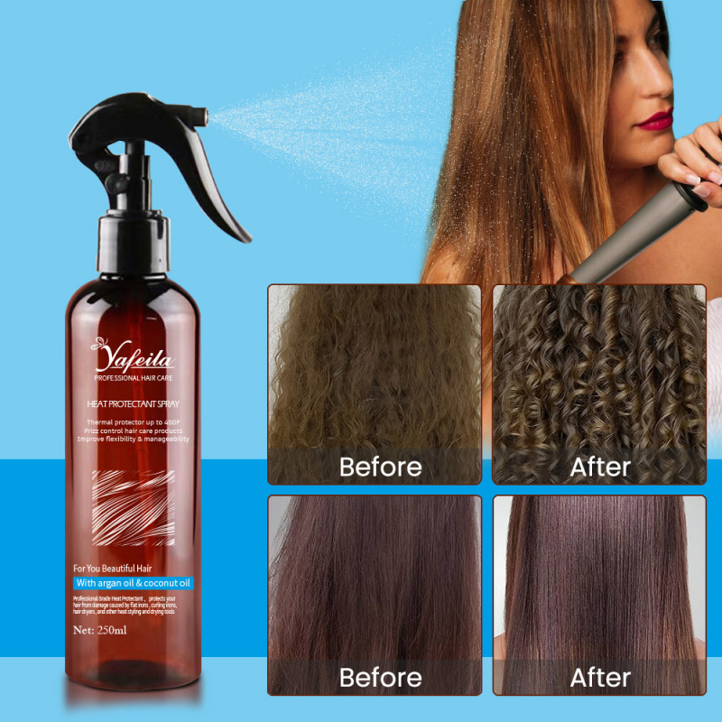 Private label argan oil hair perfume fragrance heat protection leave in detangling spray conditioner for curly hair