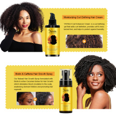 Custom Logo Moisturizing & Volumizing Hair Care Set For Afro Black 4C Curly Hair