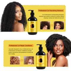 Custom Logo Moisturizing & Volumizing Hair Care Set For Afro Black 4C Curly Hair