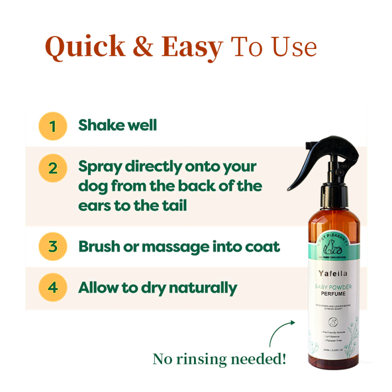 Yafeila Dog Deodorant Perfume Spray for Smelly Dogs