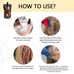 3 in 1 Natural Black Color Shampoo Hair Dye