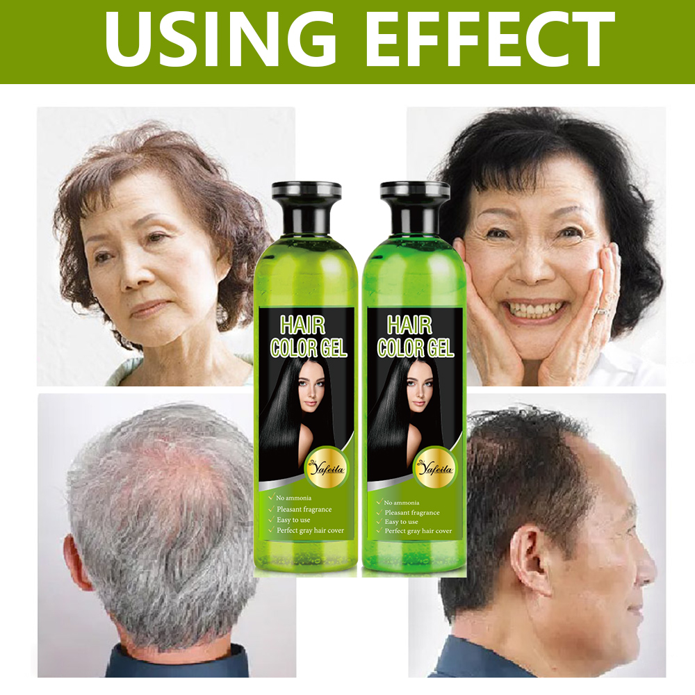 Organic Black Hair Color Gel for Women and Men