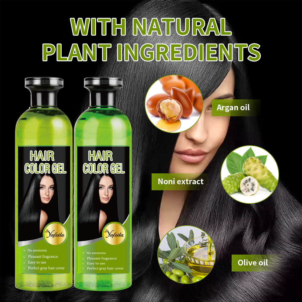 Organic Black Hair Color Gel for Women and Men
