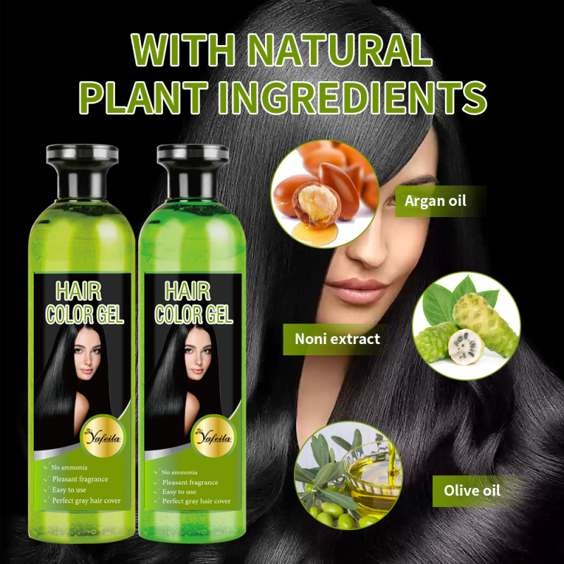 Organic Black Hair Color Gel for Women and Men