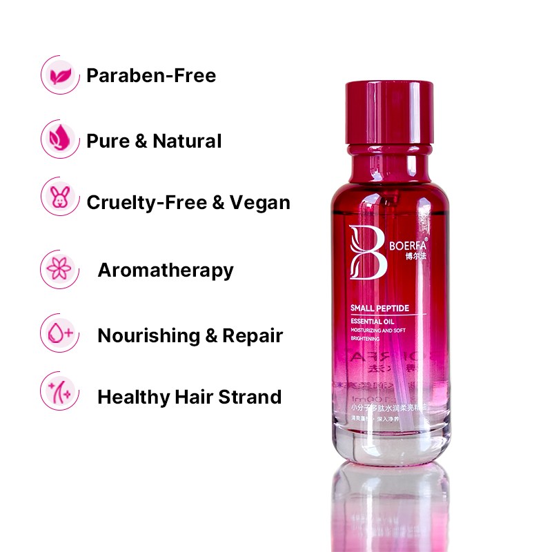 Boerfa Wholesale Vegan Small Molecular Peptides Bond Repair Hair Oil Serum