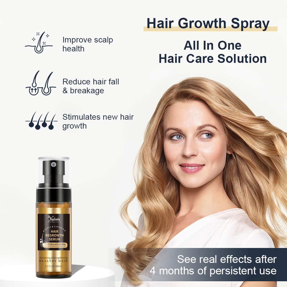 Minoxidil + Biotin Hair Growth Spray - Anti Hair Loss DHT Blocker Scalp Tonic