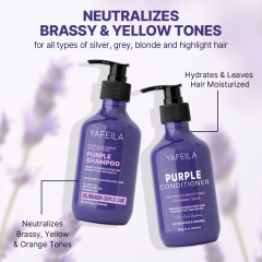 Nourishing Silver Shampoo and Conditioner Tone Correcting for Dry Lightened Gray Hair