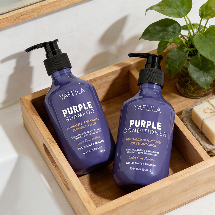 Nourishing Silver Shampoo and Conditioner Tone Correcting for Dry Lightened Gray Hair