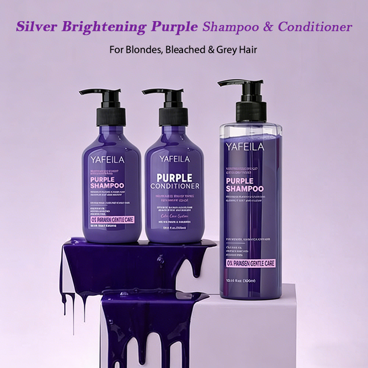 Nourishing Silver Shampoo and Conditioner Tone Correcting for Dry Lightened Gray Hair