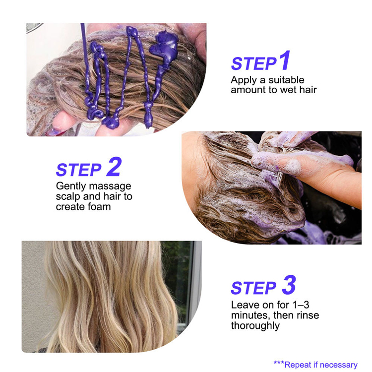 Nourishing Silver Shampoo and Conditioner Tone Correcting for Dry Lightened Gray Hair