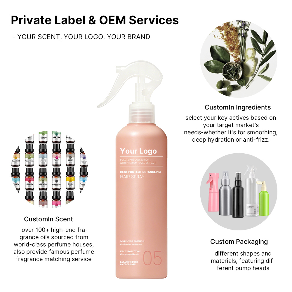 Witch Hazel Heat Protect Detangling Hair Spray