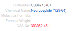 Neuropeptide Y(29-64) free base cas: 303052-45-1