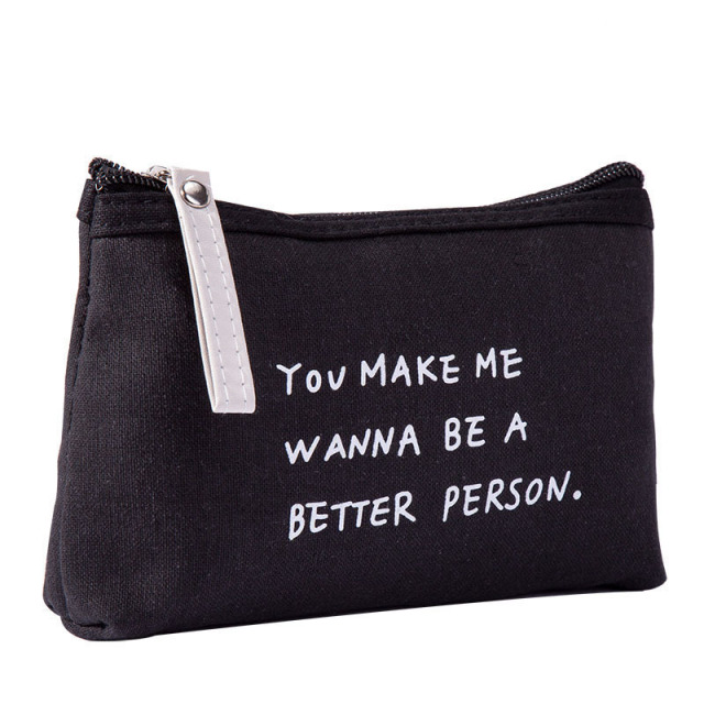 Reusable Canvas Cosmetic Bag Canvas Pencil Pouch Bulk Multi-Purpose Travel Toiletry Bags