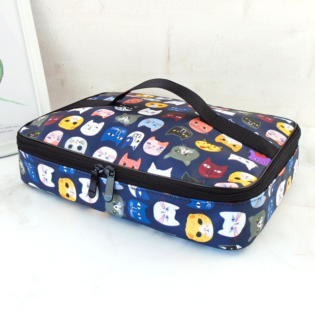 Waterproof Oilproof Rectangular Lunchbox Bag Hand Carry Insulated Lunch Bag