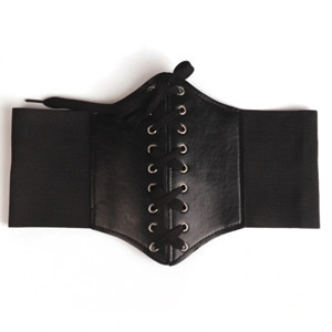 Corset Belt for Women Lace Up Elastic Waist Belts Retro Wide Tied Waistband