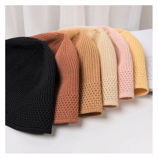Women Spring Summer Sunscreen Foldable Bucket Hat Crochet
