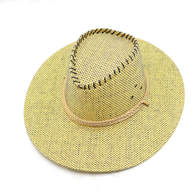 Factory Wholesale Western Cowboy Straw Fedora Hats For Men - Wide Brim Panama Hat