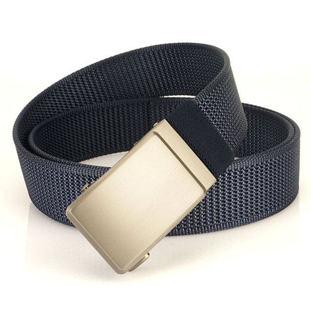 2024 Custom Logo Men's Automatic Buckle Nylon Belt - Fashion Ratchet Web Belt