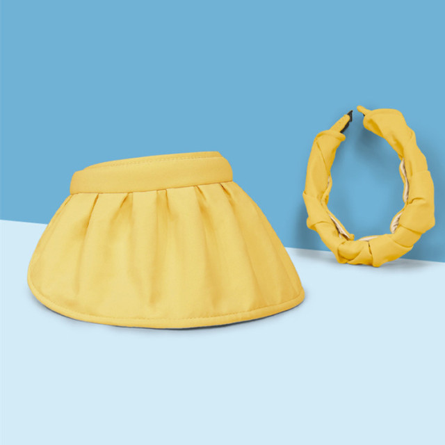 Summer Hot Selling Large Brim Sun Visor Hats Empty Top - Foldable UV Protection Beach Hat For Women