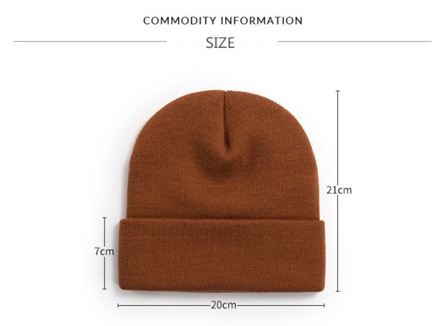 Factory Wholesale Custom Logo Classic Knit Cuff Beanie Hats - Men And Women Winter Beanie Cap