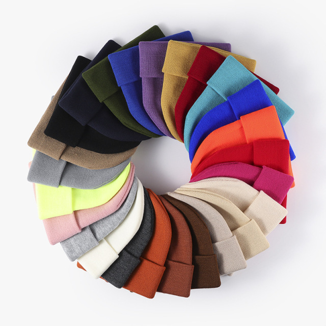 Factory Wholesale Custom Logo Classic Knit Cuff Beanie Hats - Men And Women Winter Beanie Cap