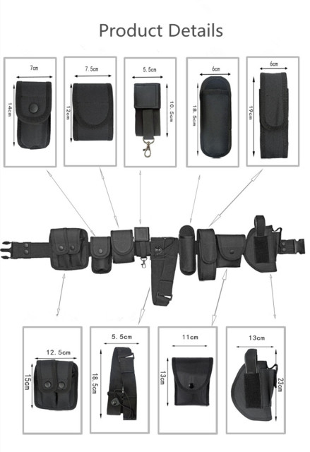 Versatile Police Tactical Security Belt Set - Modular Equipment Duty Belt For Law Enforcement